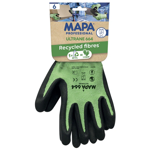 MAPA Arbeitshandschuhe - aus 100 % recycelten Fasern  - Feinfühlig arbeiten. Nachhaltig schützen.