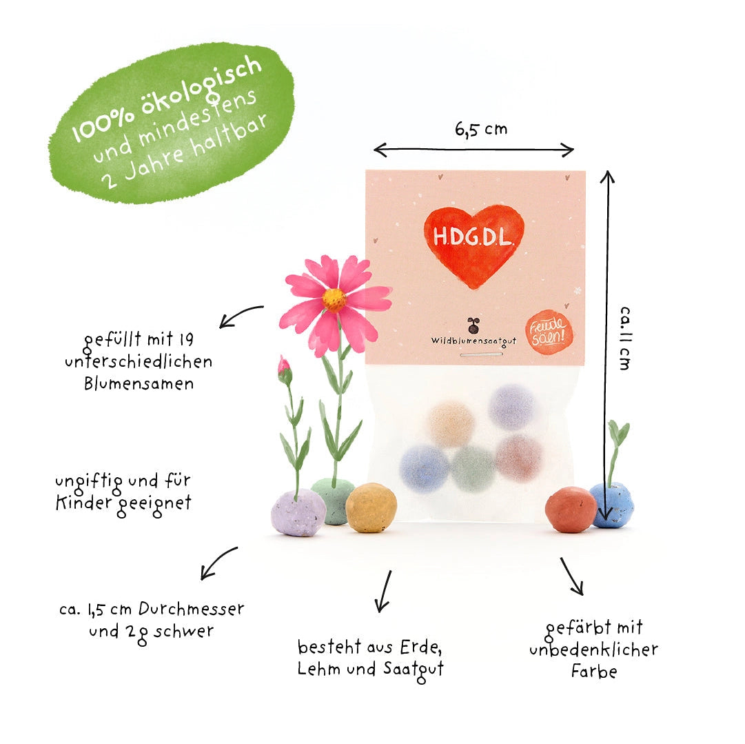 5 Blumenmurmeln „HDGDL“